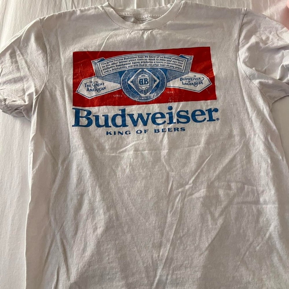 Budweiser White T-Shirt for Men